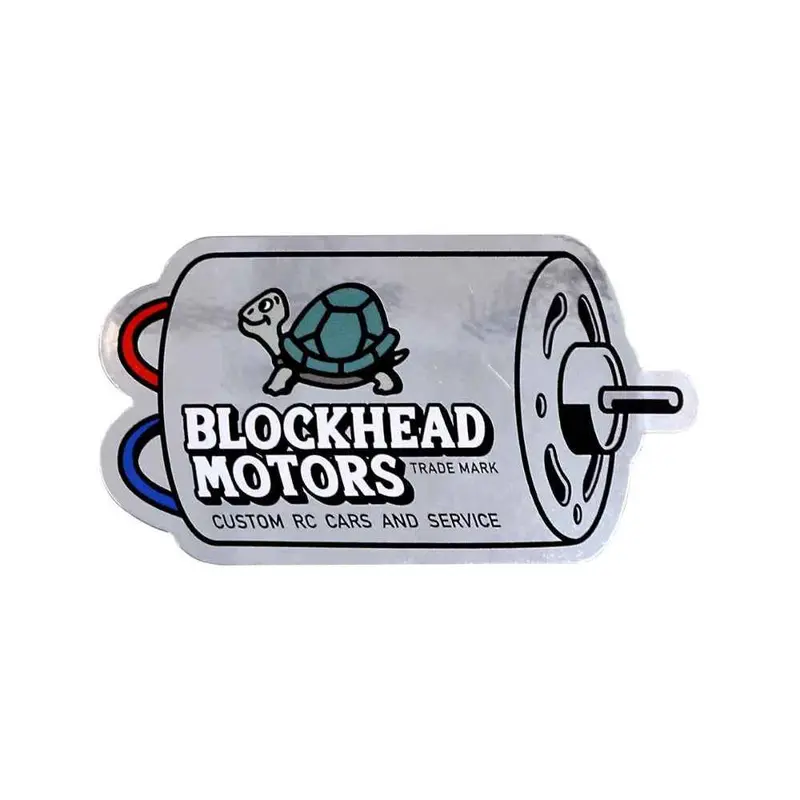 Blockhead Motors Motor Sticker Silver 1