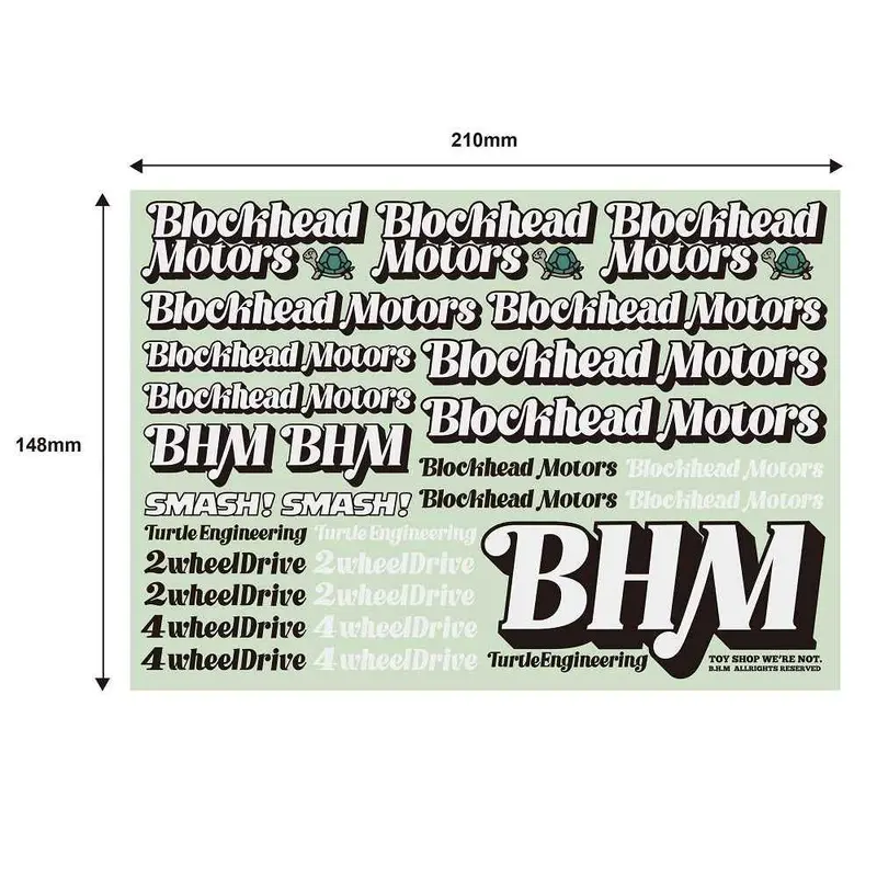 Blockhead Motors Script Logo Decals 2