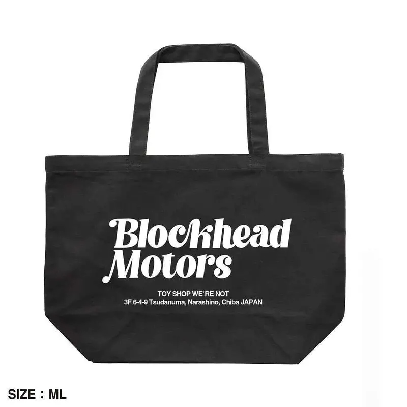 Blockhead Motors Script Logo Tote Bag Black Ml 1