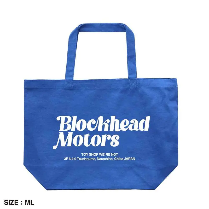 Blockhead Motors Script Logo Tote Bag Blue Ml 1