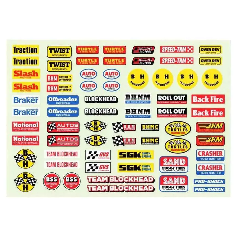 Blockhead Motors Sponsor Decal Set 1