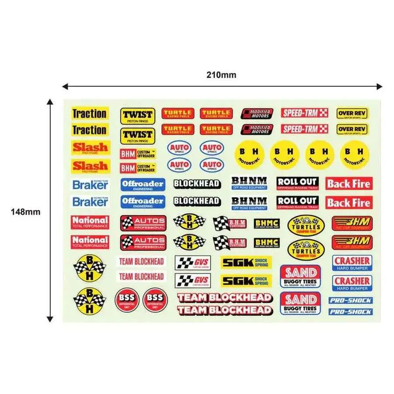Blockhead Motors Sponsor Decal Set 2