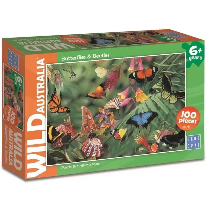 Blue Opal 02095-C Wild Australia Butterflies & Beetles 100Pc Jigsaw Puzzle 1