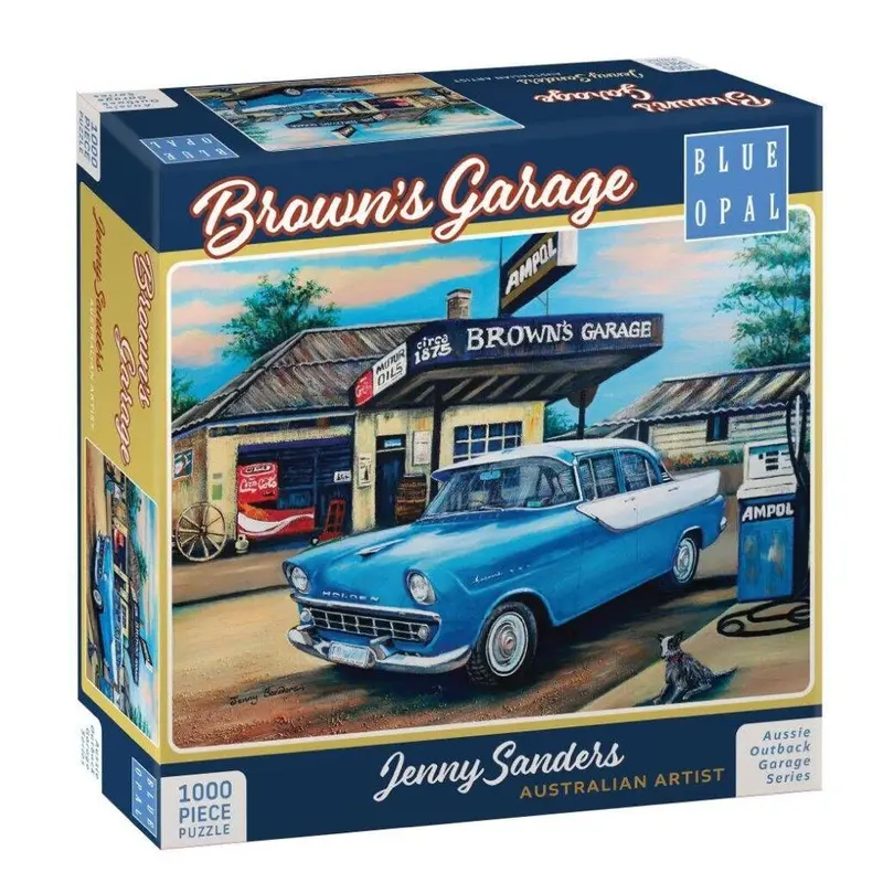 Blue Opal 02302 Jenny Sanders Brown's Garage 1000Pc Jigsaw Puzzle 1