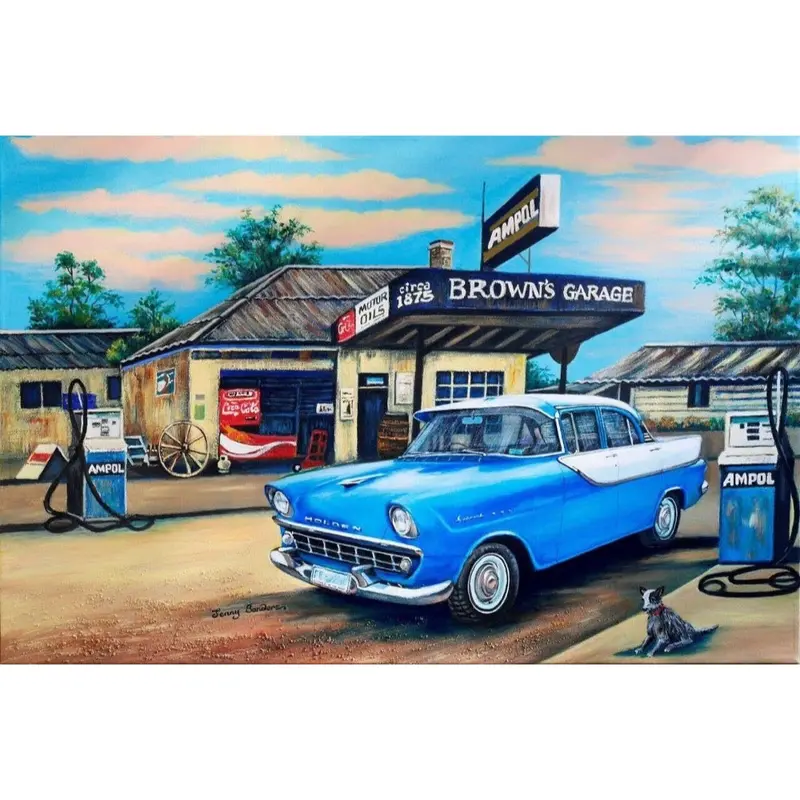Blue Opal 02302 Jenny Sanders Brown's Garage 1000Pc Jigsaw Puzzle 2