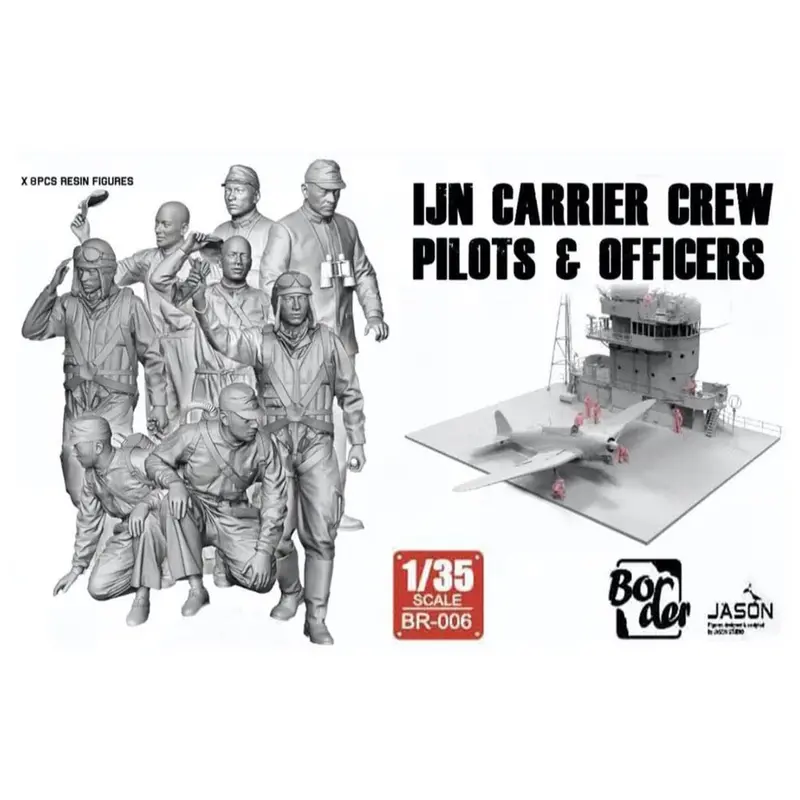 Border Model Br006 1/35 Ijn Carrier Crew Pilots & Officers 1