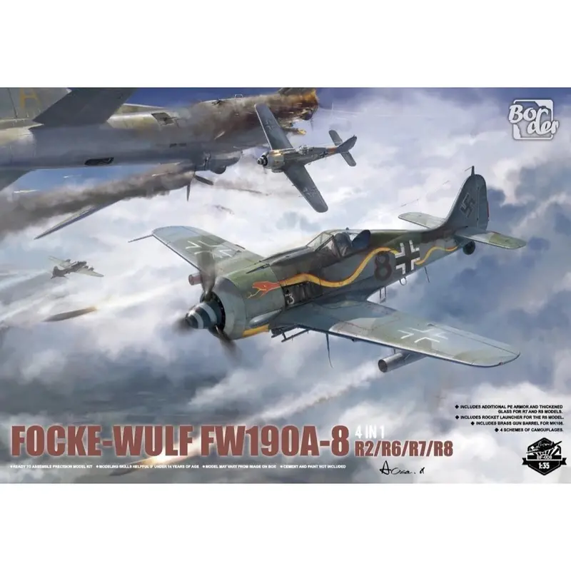 Border Models Bf-009 1/35 Focke-Wulf Fw-190A-8 (4 In 1 Kit) 1
