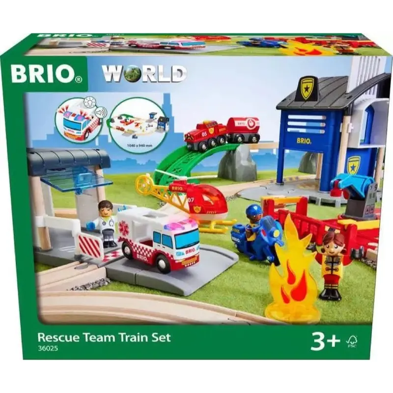 Brio 36025 Rescue Team Train Set 44Pc 1