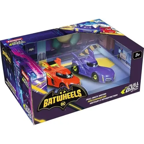Carrera 13024 Dc Batwheels Bam Vs Red Twin Pack Pull & Speed Cars 1