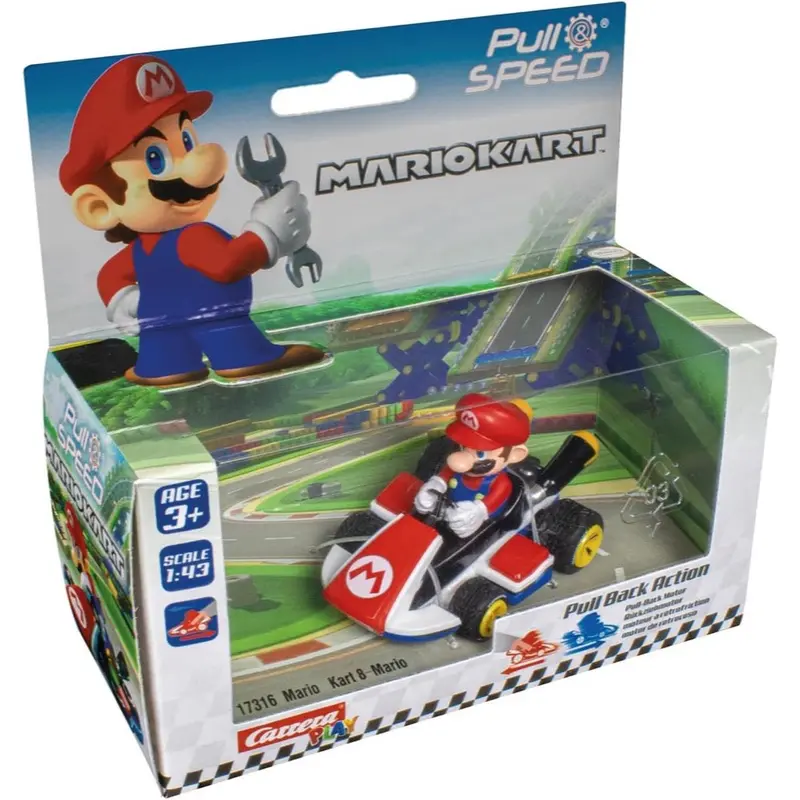 Carrera 17039 Mario Kart 8 Pull & Speed Car Assorted (1Pc) 1