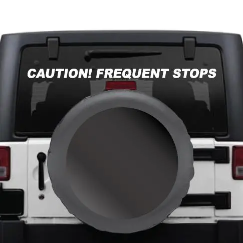 Caution Frequent Stops Vinyl Graphic Kit For Windows, Tailgates, And Bumpers 1