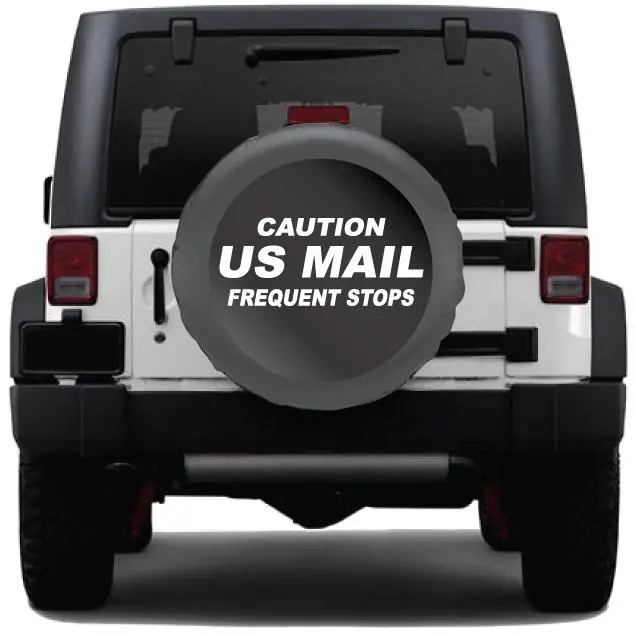 Caution Us Mail Frequent Stops Graphic Kit For Windows Or Tire Covers In White 1