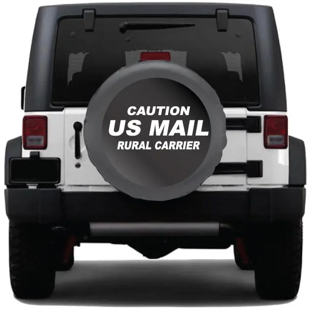 Caution Us Mail Rural Carrier Graphic Kit For Windows Or Tire Covers In White 1