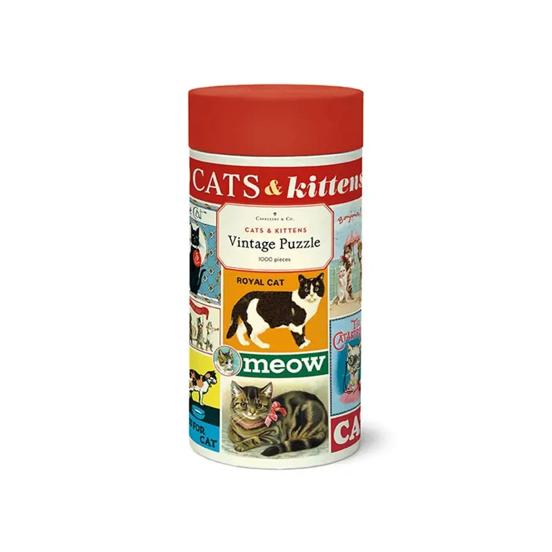 Cavallini Vintage Cats 1000Pc Jigsaw Puzzle 1