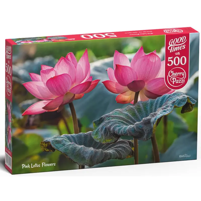 Cherry Pazzi 20012 Pink Lotus Flowers 500Pc Jigsaw Puzzle 1