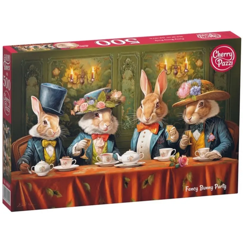 Cherry Pazzi 20050 Fancy Bunny Party 500Pc Jigsaw Puzzle 1