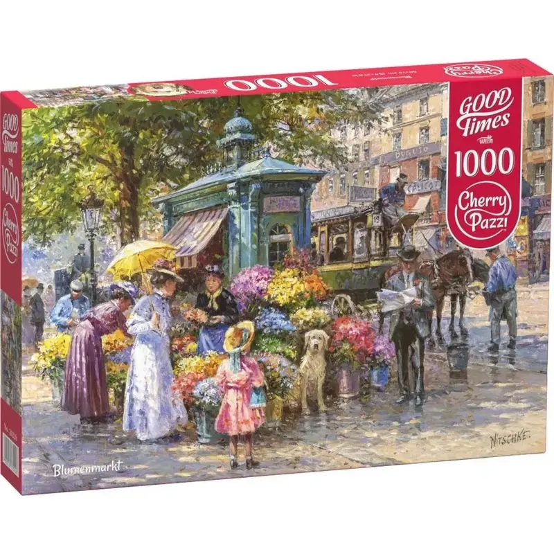Cherry Pazzi 30226 Blumenmarkt 1000Pc Jigsaw Puzzle 1
