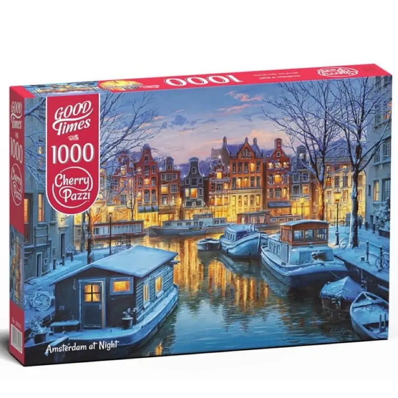 Cherry Pazzi 30264 Amsterdam At Night 1000Pc Jigsaw Puzzle 1