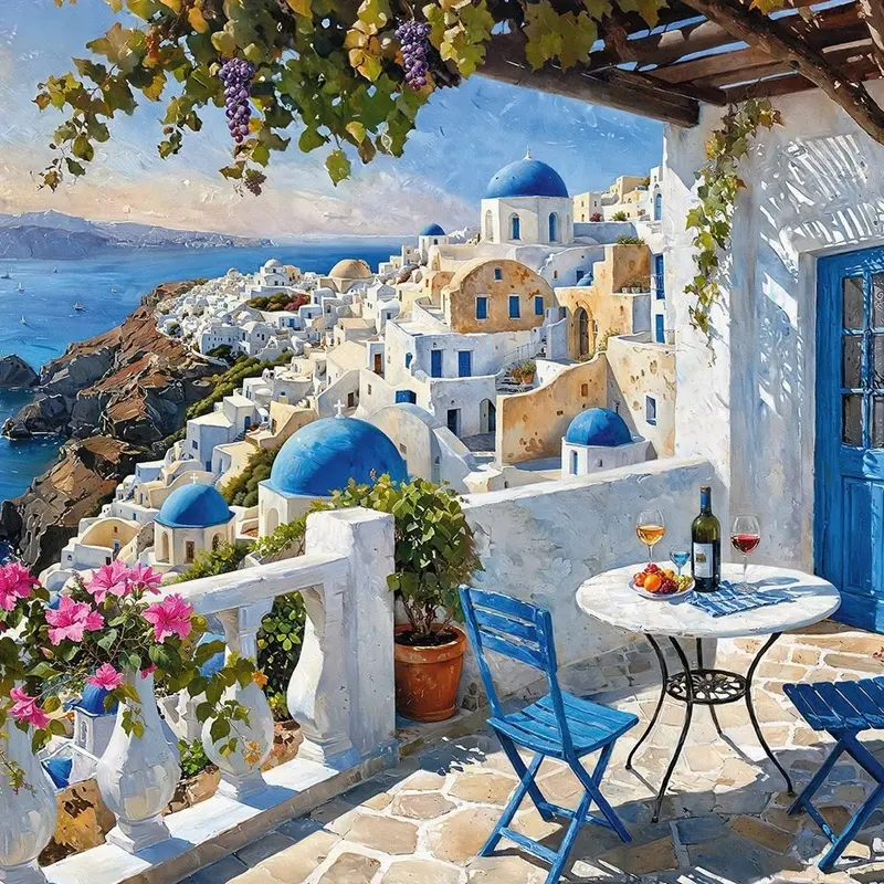 Cherry Pazzi 30936 Santorini Blues 1000Pc Jigsaw Puzzle 2