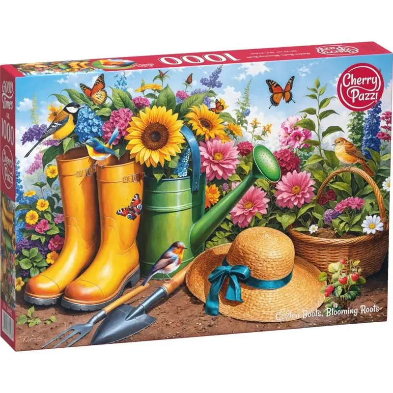 Cherry Pazzi 31087 Golden Boots, Blooming Roots 1000Pc Jigsaw Puzzle 1