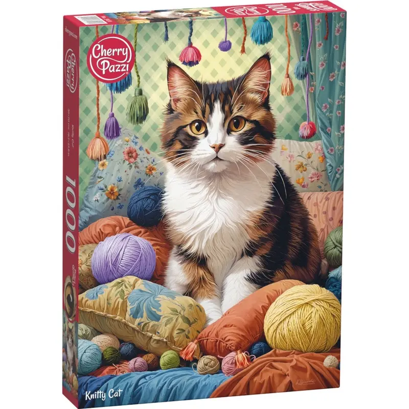 Cherry Pazzi 31131 Knitty Cat 1000Pc Jigsaw Puzzle 1