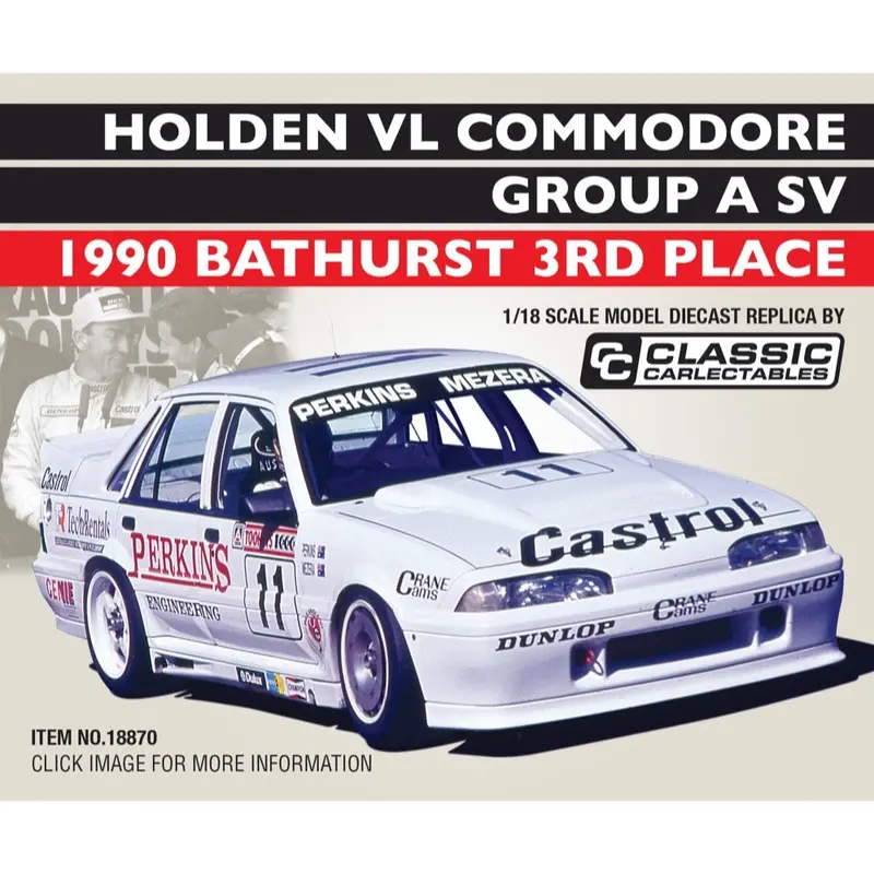 Classic Carlectables 18870 1/18 Holden Vl Commodore Group A Sv 1990 Bathurst 3Rd Place 2