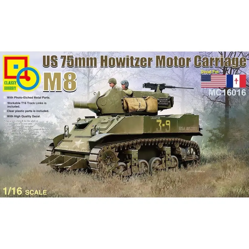 Classy Hobby Mc16016 1/16 Us 75Mm Howitzer Motor Carriage M8 1