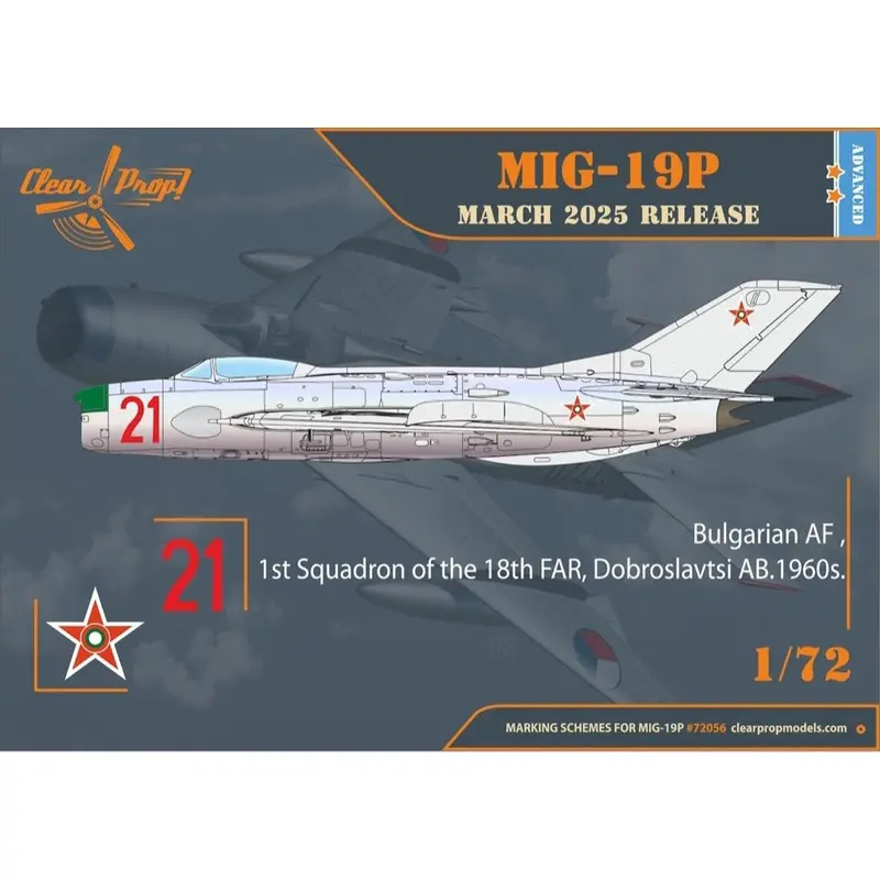 Clear Prop Models 72056 1/72 Mig-19P 2