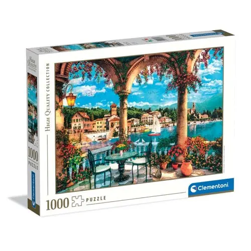 Clementoni Balcony View From Lake Como 1000Pc Jigsaw Puzzle 1