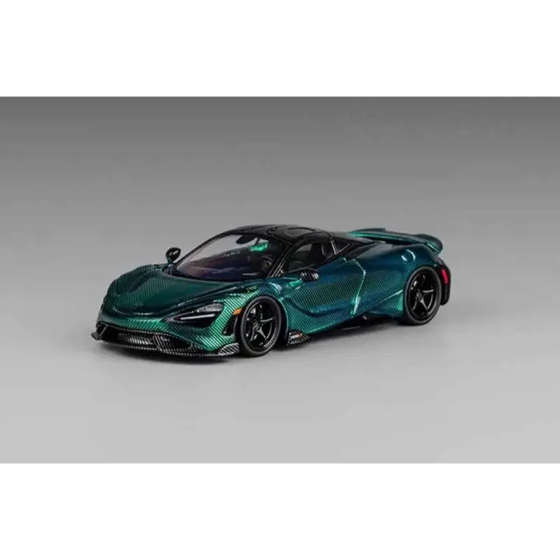 Cm Model 64-765Lt-19 1/64 Mclaren 765Lt Chrome Green Full Carbon 1