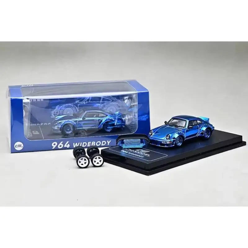 Cm Model 64-964-Chromeblue 1/64 Porsche 964 Metallic Blue 1