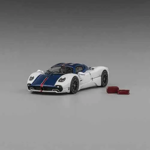 Cm Model Cm64-Utopia-08 1/64 Pagani Utopia Bianco Benny With Blu Francia Carbon & Rosso Monza Stripe 1