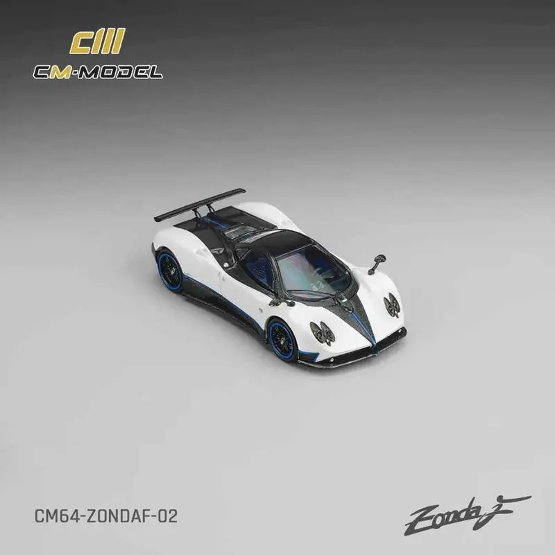 Cm Model Cm64-Zondaf-02 1/64 Pagani Zondaf Pearl White Blue Line 1
