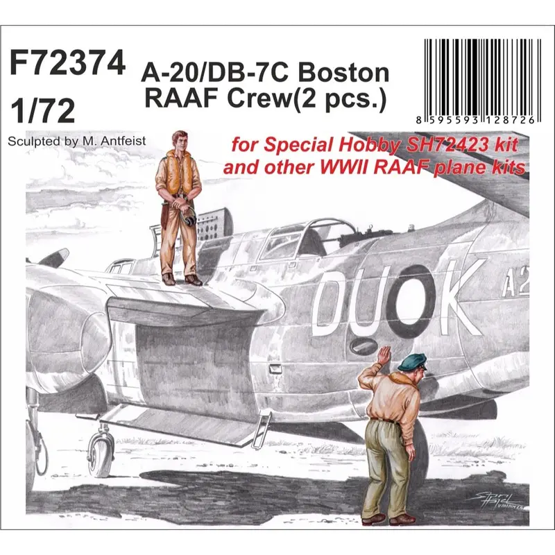 Cmk 1/72 A-20/Db-7C Boston Raaf Resin Crew W/Australian Decals 1
