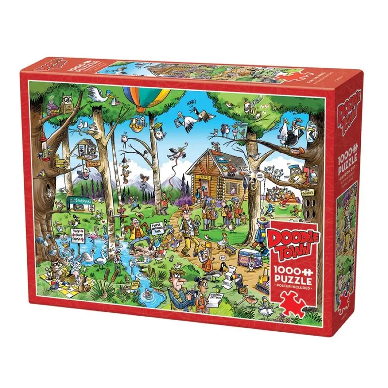 Cobble Hill 44510 Doodletown Birdwatcher's Paradise 1000Pc Jigsaw Puzzle 1