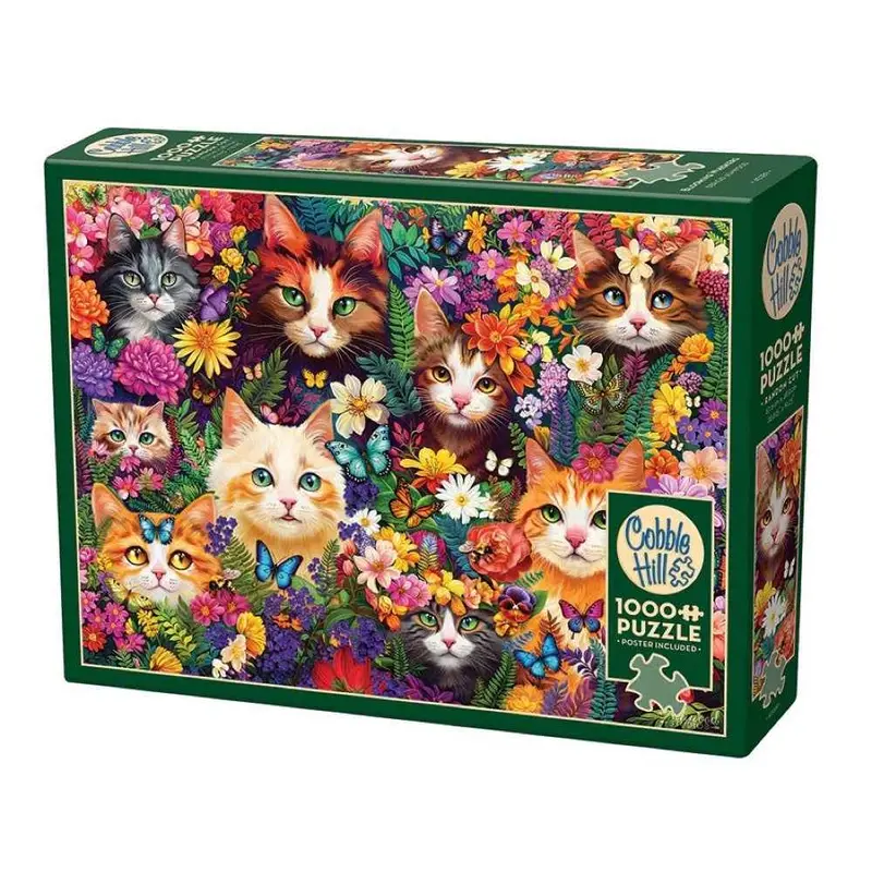 Cobble Hill Blooming Whiskers 1000Pc Jigsaw Puzzle 1