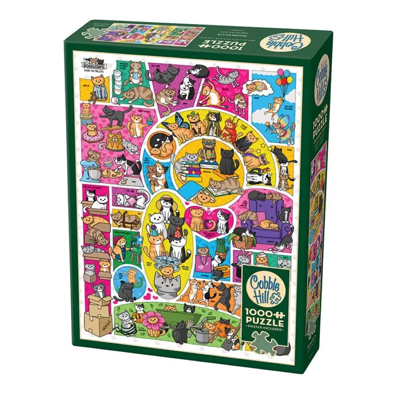 Cobble Hill Doodlecats 1000Pc Jigsaw Puzzle 1