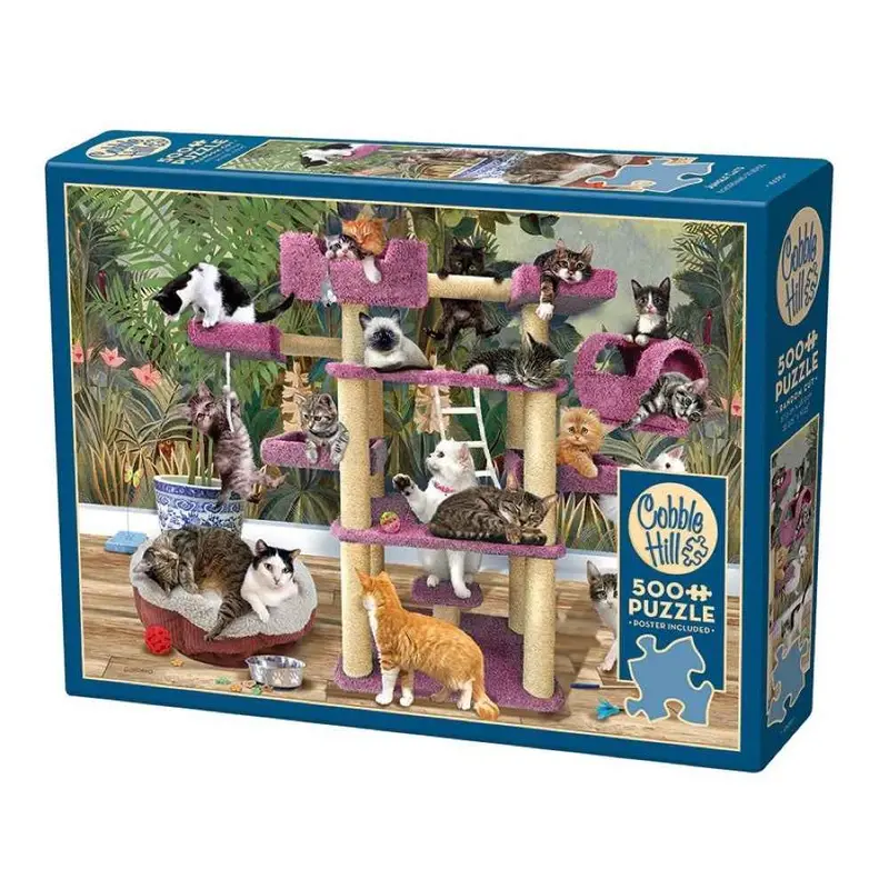 Cobble Hill Jungle Cats 500Pc Jigsaw Puzzle 1