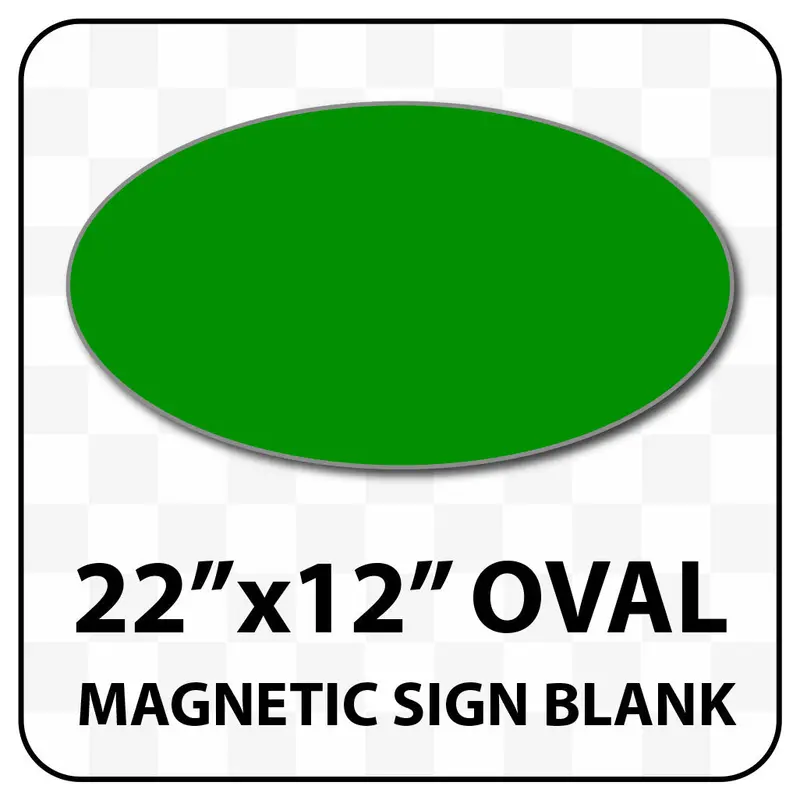 Compact Oval Magnetic Blank – 22″ × 12″, Wide Color Selection