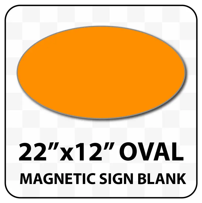 Compact Oval Magnetic Blank – 22″ × 12″, Wide Color Selection