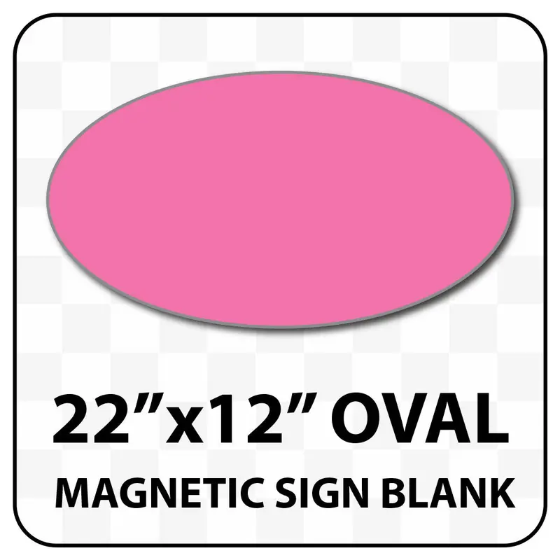 Compact Oval Magnetic Blank – 22″ × 12″, Wide Color Selection