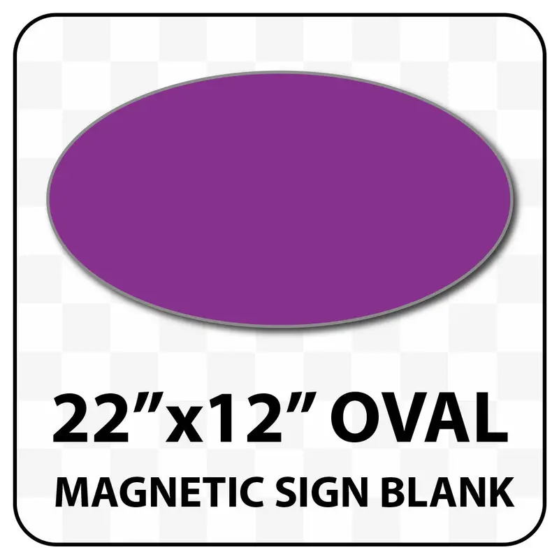 Compact Oval Magnetic Blank – 22″ × 12″, Wide Color Selection