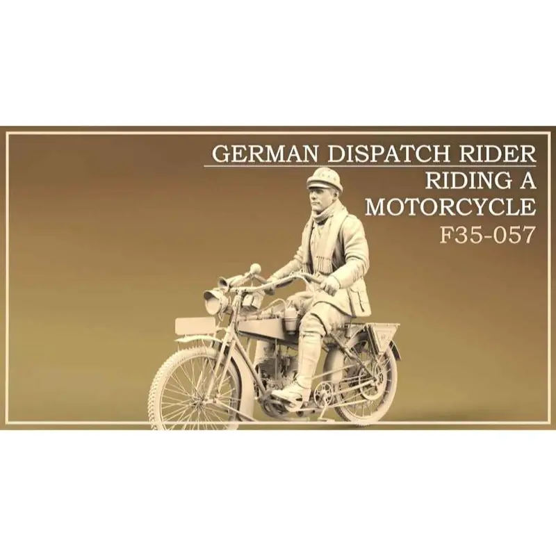 Copper State Models F35-057 1/35 German Dispatch Rider Riding A Motorcycle 1