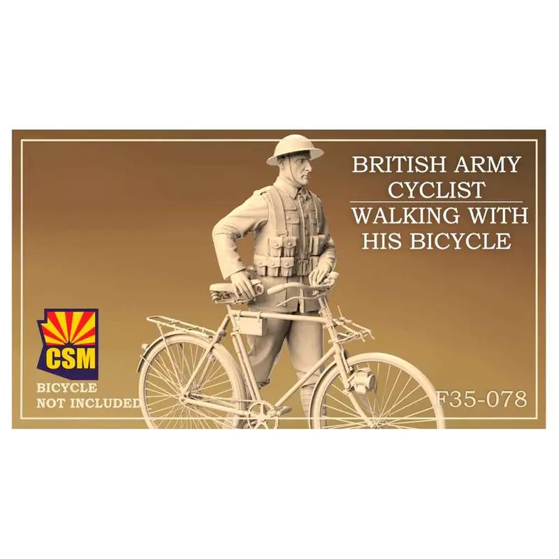 Copper State Models F35-078 1/35 British Army Cyclist Walking With His Bicycle 1