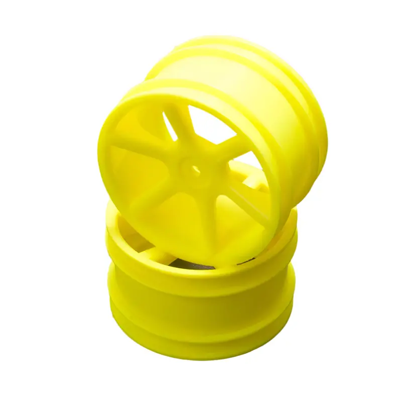 Core Rc Cr889 Jc 6 Spoke 2.2 Rear Yellow Wheel Cat/Coug 2K Pair 1