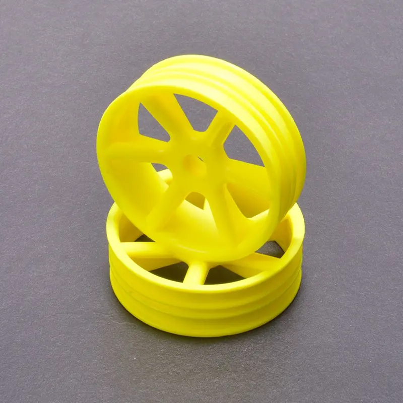 Core Rc Cr895 Jc 6 Spoke 2.2 2Wd Front Yellow Wheel Cougar 2K Pair 1