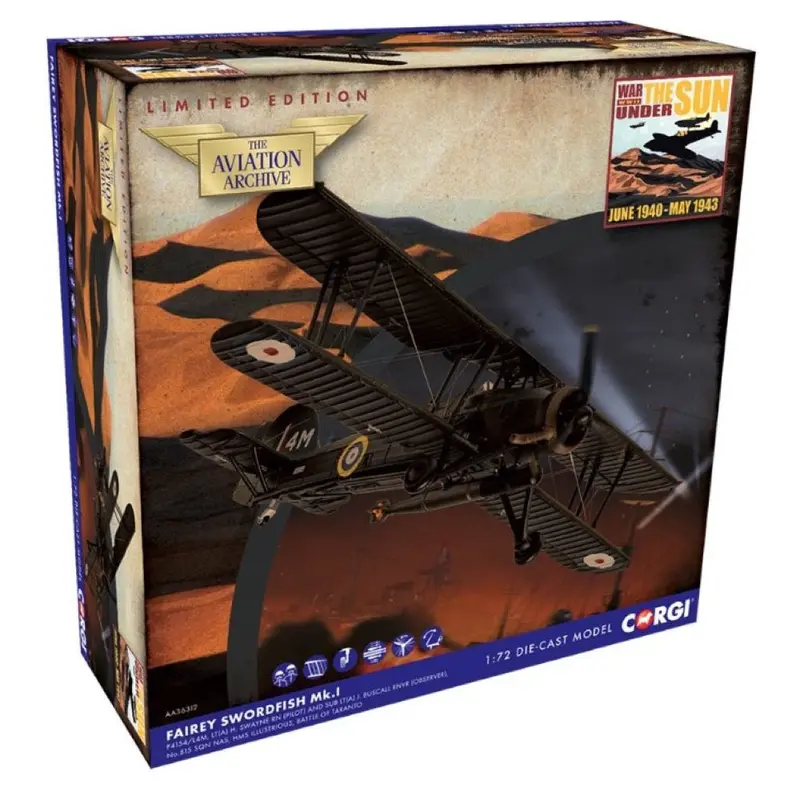 Corgi Aa36312 Fairey Swordfish Mki P4154 / 4M Battle Of Taranto November 1940 1