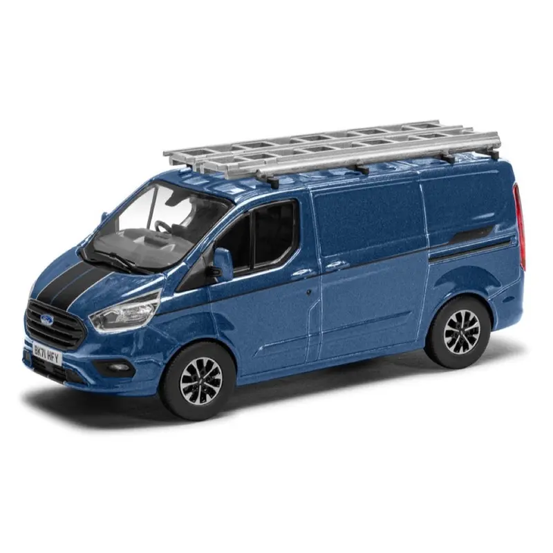 Corgi Va15104 1/43 Ford Transit Custom Sport, Chrome Blue 1