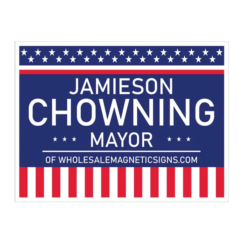 Custom 24X18 Political Yard Sign With H-Stake – Single Or Double-Sided Election Campaign Sign 1