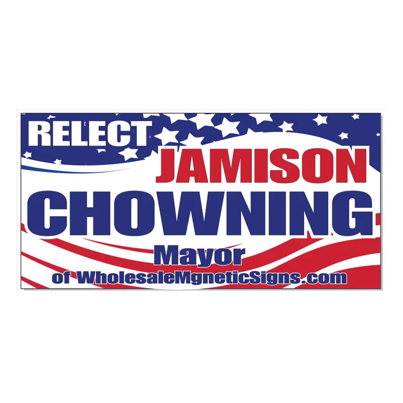 Custom American Flag Campaign Car Magnet – 24X12" Stars And Stripes Design 1